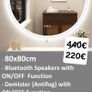 LED Bathroom Mirror Bluetooth Speakers Dual LED Fog Free Demister Image 2