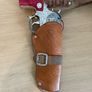 Vintage Lonestar cap guns with caps, leather  holsters with belt with cowboy hat c1960/70s Image 2