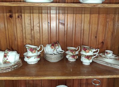 Aynsley China Old Country Roses Full Tea Set