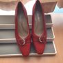 Vintage Style Emdale Red kitten heel court shoes size 5 Image 2