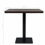 Bistro Table MDF and Steel Square 80x80x75 cm Dark Ash Image 2