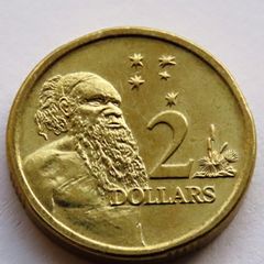 Australia "Aboriginal Elder"  2 Dollars 2006 Southern Cross Constellation