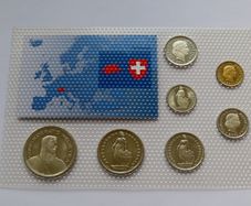 Swiss Brilliant Uncirculated coins set