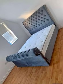 New Double & King Size Bed Frame With Mattress Opt