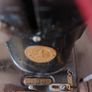 Vintage Singer Sewing Machine in Wooden Cabinet Image 4
