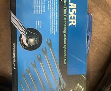 Ultra Thin Ratcheting Action Spanner Set 7pc