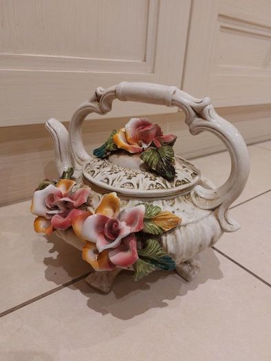 Vintage Capodimonte Pitcher/Jug and teapot