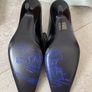BURBERRY Black Patent Leather Kitten Heel Mules EU 38 UK 5 Made in Italy Image 4