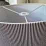 16" Grey Ribbed lampshade Image 2