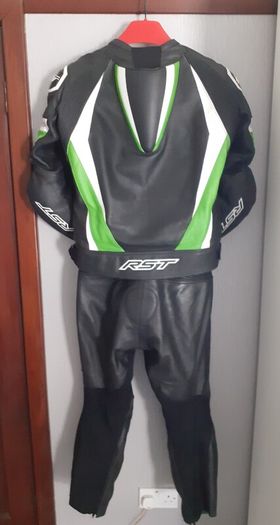 RST TracTech Evo 4 Two Piece Leather Suit Kawasaki Ninja Green (not Alpinestars Furygan Dainese)
