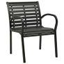 Garden Chairs 2 pcs Steel and WPC Black Image 2