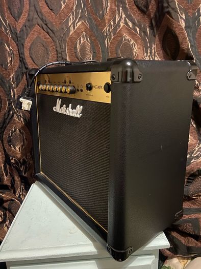Fender Greta guitar amp, Marshall MG30fx amp/cab with 10" Celestion Creamback speaker and Mooer GE100 multi fx pedal