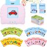 Talking Flash Cards Educational Toys for Toddlers 1-6 Years Old Preschool Learning Toys for Boys Girls 112 Pcs Double-Side Cards 224 Words Reading Toy for Kids Christmas Birthday (Blue/Pink) Image 2