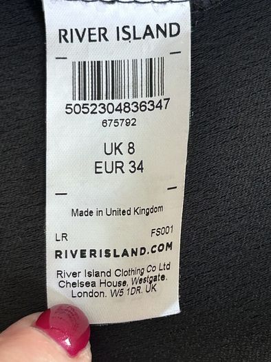 Ladies Black Blouse from River Island. Size UK 8 / EU 36