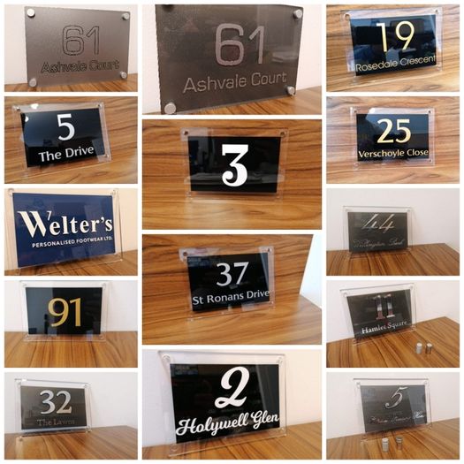 house number/ name signs