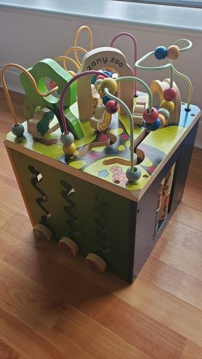 Zany Zoo Wooden Activity Cube