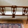 victorian small upholstered bench / sofa Image 7