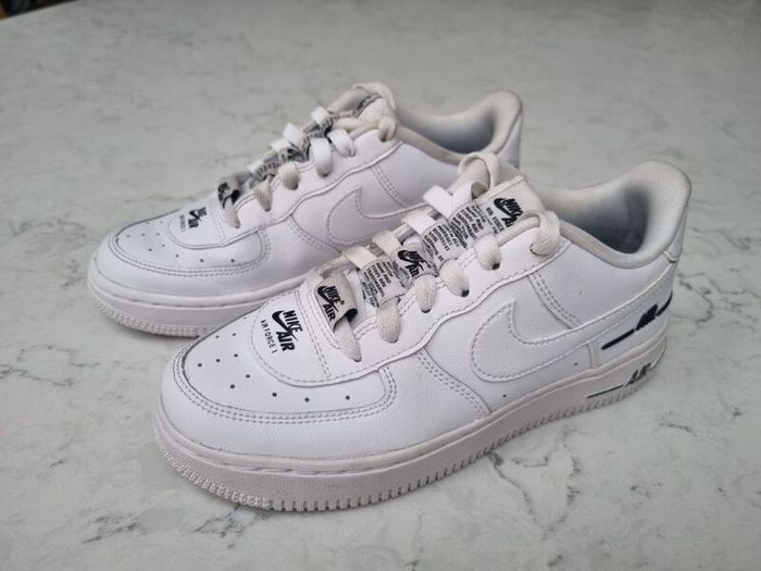 Nike Air Force 1 LV8 3 GS white black Double Air CJ4092-100 UK 3 EU 35.5