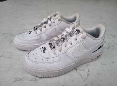 Nike Air Force 1 LV8 3 GS white black Double Air CJ4092-100 UK 3 EU 35.5