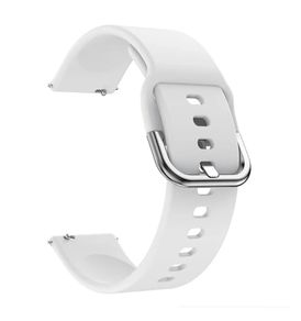 White 22mm Silicone Band Strap Buckle For Samsung Galaxy Watch 46mm Huawei