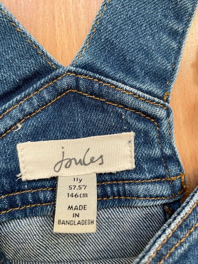 Joules denim dungaree shorts 11 years