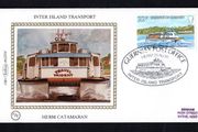 1981 Guernsey Benham Silke Cover showing Inter Island Transport Herm Catamaran tying 22p 22p Herm Catamaran Commemorative stamp