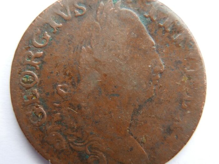 1782 Ireland-Hibernia George III  Halfpenny Nice Example