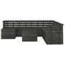 9 Piece Garden Pallet Lounge Set Solid Pinewood Dark Grey Image 4