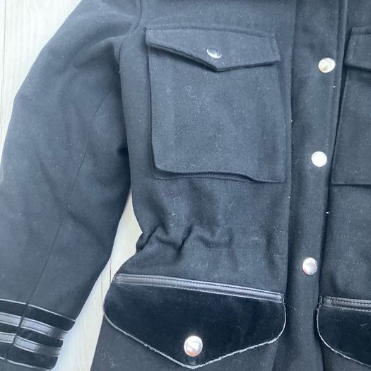 The Kooples Wool Duffle Coat with Fur Hood