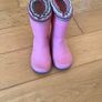 Lulipu Pink girls light up rain boots Sz EU22/23 UK5/6 EUC Image 2