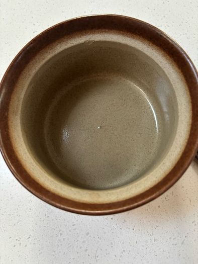 Vintage Moira Pottery England Treacle Glazed Casserole Dish with Lid -