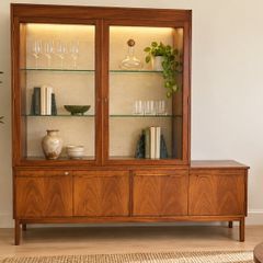 Mid-Century Modern Display Cabinet with Storage