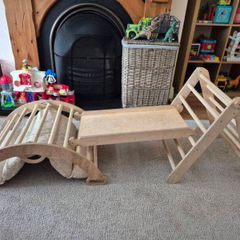 Montessori Climbing Set Pikler Rocker and Slide