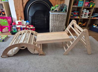 Montessori Climbing Set Pikler Rocker and Slide