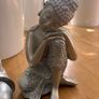 x3 Silver-finish meditating Buddha statues Image 3