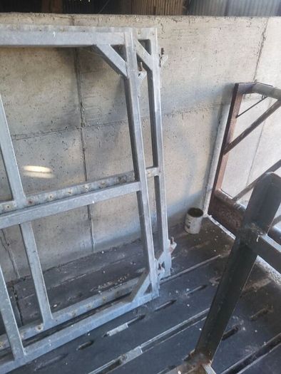 pair of galvanised gates