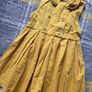 Vintage Style Next Girls Yellow Ditsy Floral Pleated Dress (3-4 Yrs) Image 2