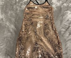 Gold Sequin mini dress, size 8