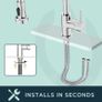 Kitchen Tap, Spring Kitchen Sink Mixer Taps, Commercial Faucet Single Handle Lever, High Arc Swivel 360 with 2 Spray Mode, Polished Chrome Image 5