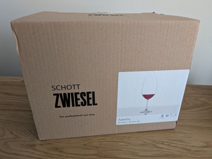 6 Large Bordeaux Wine Glasses