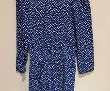 Vintage Karin Stevens Polka Dot Dress 100% Rayon S 36 8