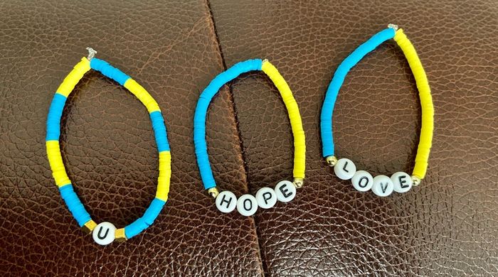 Handmade bracelets for Ukraine