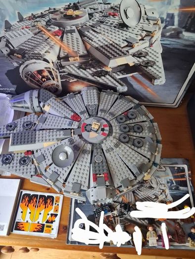 Lego star wars 4504 Millennium Falcon Original Trilogy Edition box +75414 force burn speeder