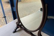 Late Victorian Antique Mahogany Oval Swing Toilet Mirror/Dressing Table Mirror