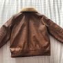 Boys Brown Leather Jacket Image 2