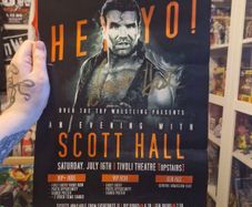 Scott Hall signed OTT Wrestling Poster - WWE