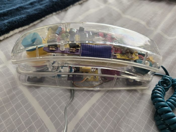 Vintage 90s Clear Telephone