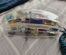 Vintage 90s Clear Telephone