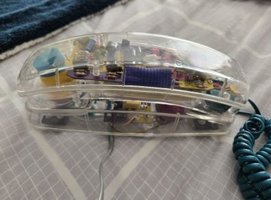 Vintage 90s Clear Telephone