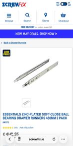 Extending drawer runners